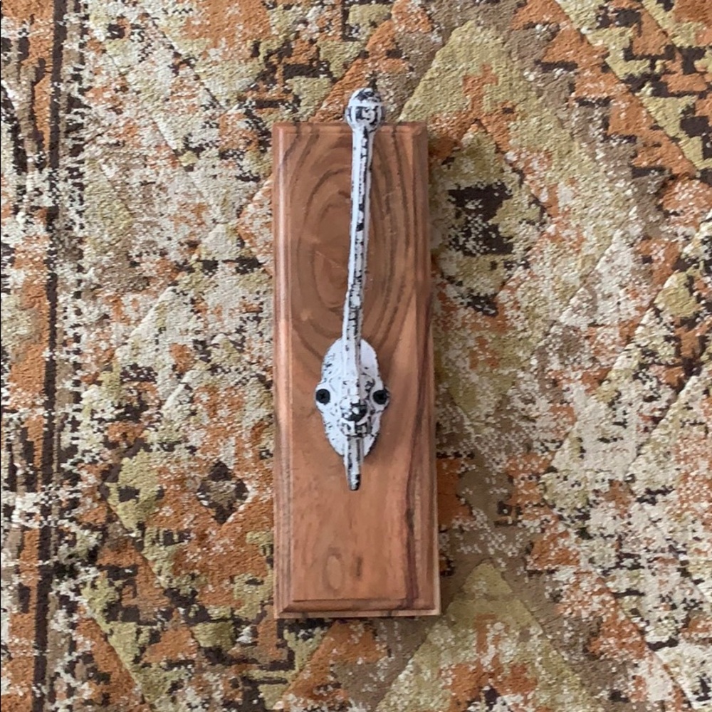Anthropologie wood and Cast Iron Hook